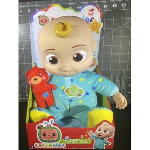 YouTube Cocomelon Musical Bedtime JJ Doll with Teddy 10" New Singing Toy